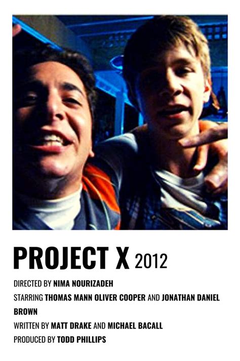 Project X Film Posters Vintage Film Posters Minimalist Movie Poster