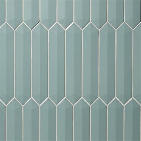 Ivy Hill Tile 3 In X 6 In Axis 3d Jade Polished Elongated Hex Ceramic