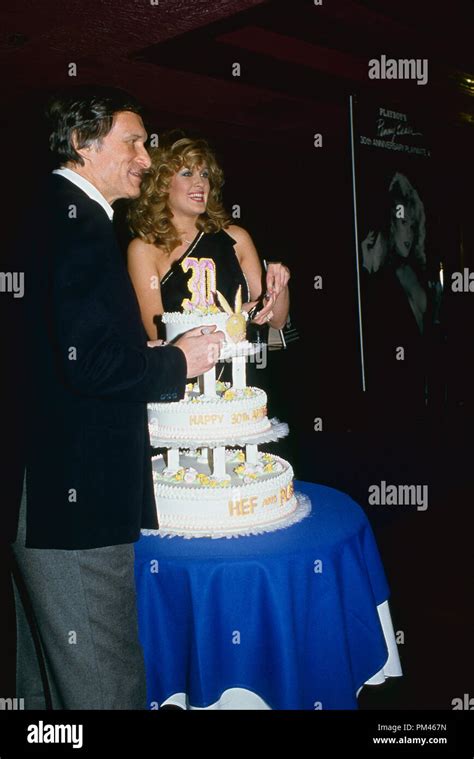 Hugh Hefner And Penny Baker At The Playboy Th Anniversary Issue Party