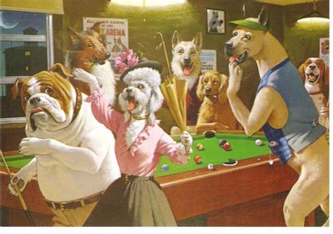 poster de perros jugando pool pamela pool
