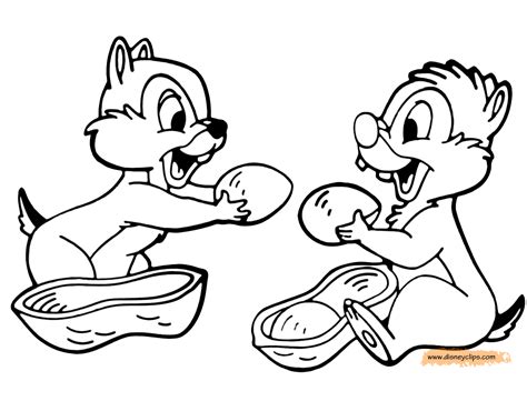 ️chip And Dale Coloring Pages Free Download