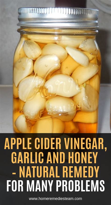 Apple Cider Vinegar Garlic And Honey Natural Remedy For Many