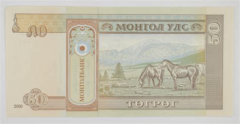 Mongolian Currency 50 Tugrik 1993 Rare Currency Note Property Room
