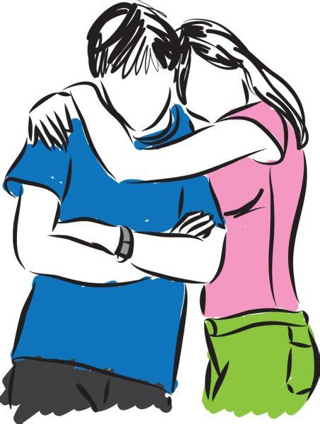 Couple Love Hugging Illustration B Stock Vector Image By ©moniqcca