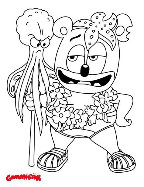download a free gummibär summer coloring page gummibär bear coloring pages summer coloring