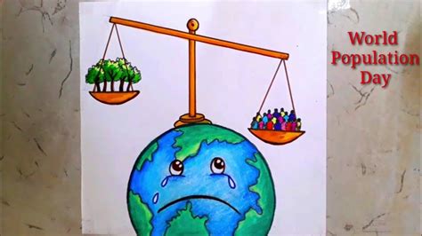 World Population Day Drawing Poster Of World Population Day How