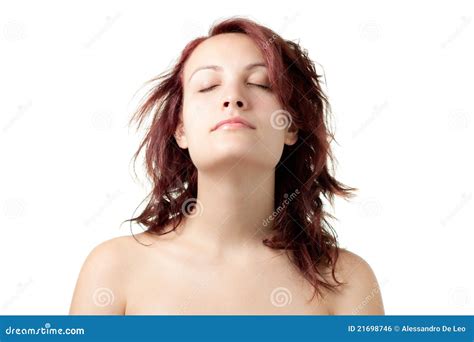 Naked Woman With Eyes Closed Royalty Free Stock Image CartoonDealer