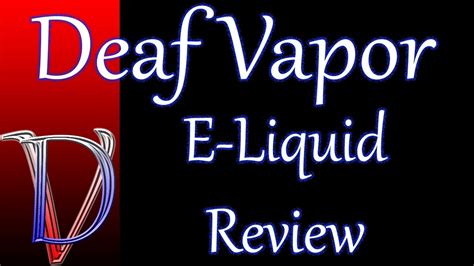 Deaf Vapor E Liquid Review N3ct4r Youtube