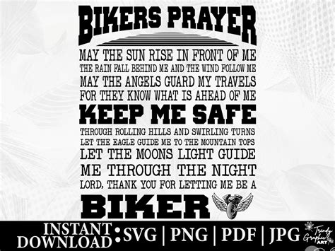 Bikers Prayer Svg Motorcycle Png Motorcycle Svg Bike Rider Png