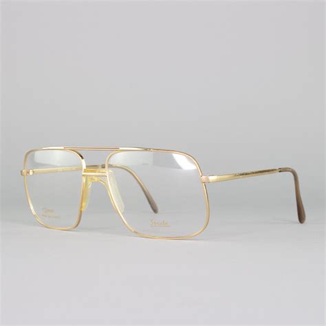 80s Glasses Vintage Aviator Frames 1980s Eyeglasses Gold Eyeglass Frame Vintage Deadstock