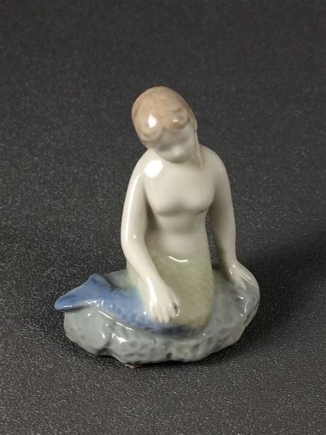 Boesen Copenhagen Denmark Little Mermaid Porcelain Figurine Pottery