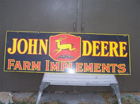 Porcelin John Deere Farm Implement Sign Collectors Weekly