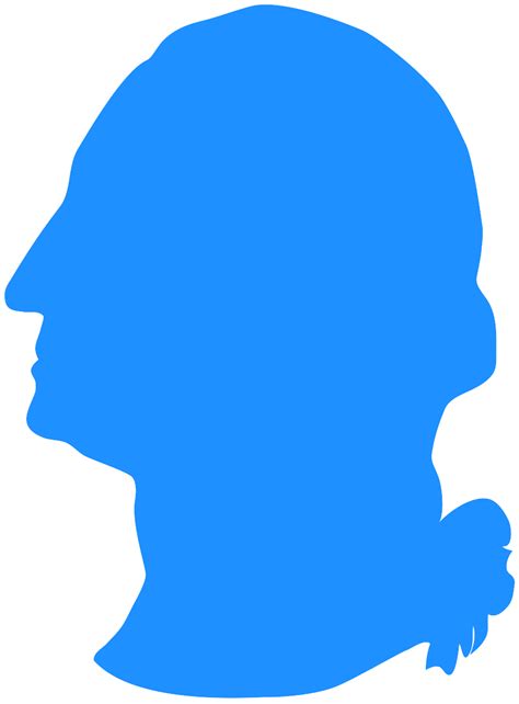 George Washingtons Head Silhouette Free Vector Silhouettes