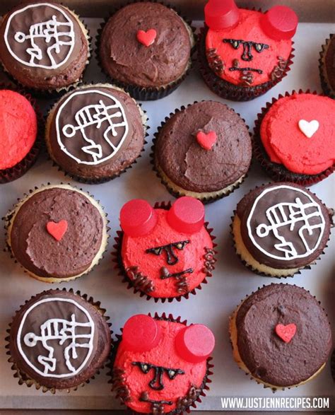 Hellboy Cupcakes Justjenn Recipes Cupcakes Cupcake Cakes Bake Sale