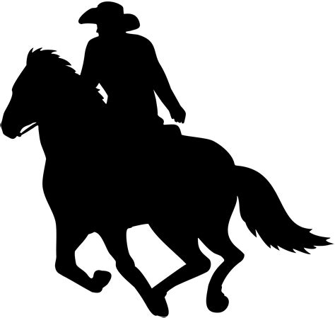 Cowboy Silhouette Autocad Dxf Cowboy Png Download 80007580 Free