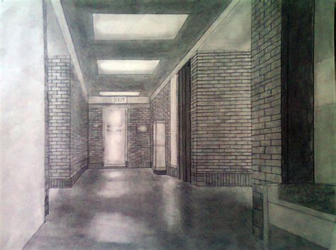 One Point Perspective Hallway Study By Ssangie On Deviantart One