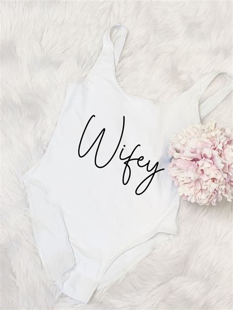 bride bathing suit one piece swimsuit for bride to be wifey etsy