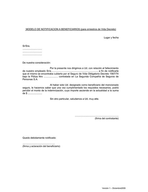 Top 62 Imagen Modelo De Carta Para Cambio De Beneficiario Abzlocalmx