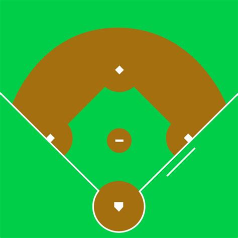 Blank Baseball Field Diagram Drawing Free Image Download