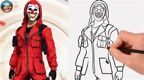 Como Dibujar Al Payaso Criminal Verde De Free Fire Dibujando Dibujos