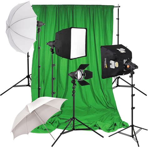 Impact 4 Light Green Screen Kit Ql300 4ki Bandh Photo Video