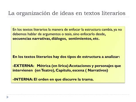 Que Es La Estructura Interna De Un Texto Literario 2020 Idea E