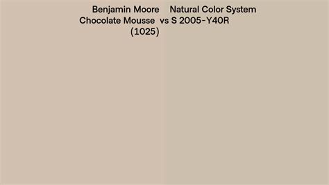Benjamin Moore Chocolate Mousse Vs Natural Color System S