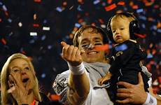 brees drew payton sean saints drills sons son coach meet upi wife qb baylen robert bowl super after brittany