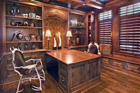 Two Person Desk Home Office Furniture Traditional Built In Desk