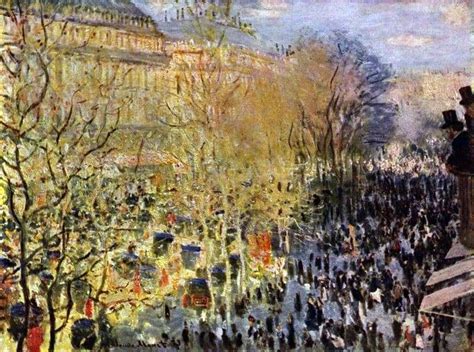 Description Of The Painting By Claude Monet Boulevard Des Capucines In