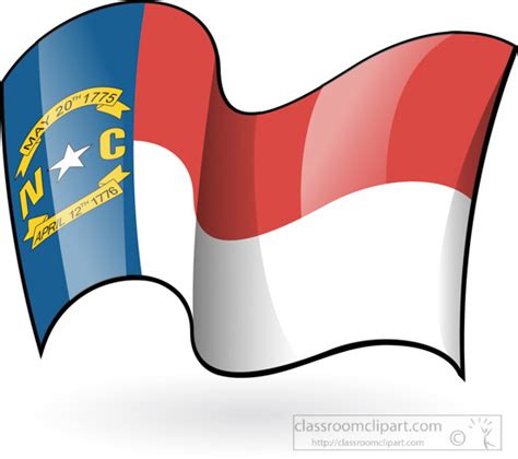North Carolina State Clipart North Carolina State Flag Waving Clipart