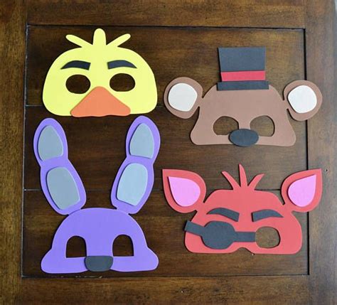 Five Nights At Freddys Party Masks Set Of 15 Fnaf Foam Fnaf Birthday