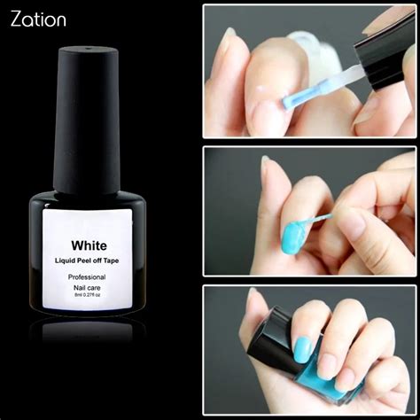 Zation Peel Off Liquid Tape Nail Skin Protection Polish Latex Gel