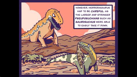Herrerasaurus The Conqueror Of The Dinosaurs Dinosaur Comic Dub
