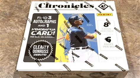 New Release 2021 Panini Chronicles Baseball Box Opening Youtube