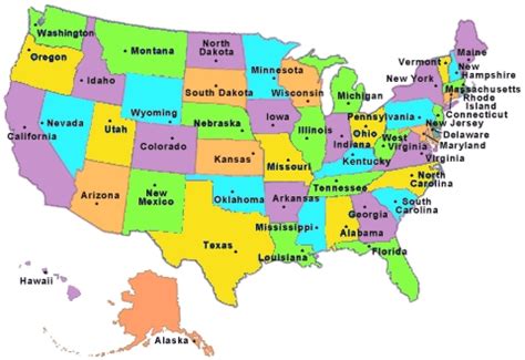 Map Of 50 States And Capitals Picture Us Map Capitals Quiz Game 50 For