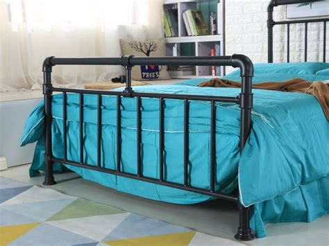 Pipe Industrial Bed Frame In Black The Cosy Company Ltd