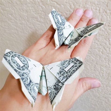 Money Origami Butterfly For Ting Or Crafting For Spring Etsy