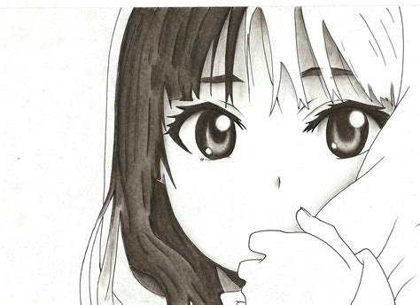 Resultado De Imagen De Dibujos A Lapiz Anime Heart Drawing Girl