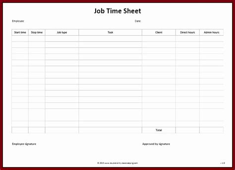 10 Timecard Template Excel Excel Templates Excel Templates Gambaran