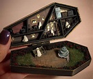 Families of Tiny Ghosts Haunt Miniature Coffin Houses and Graveyard ...