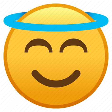 Angel Emoji Face Halo Smiley Smiling With Icon Download On