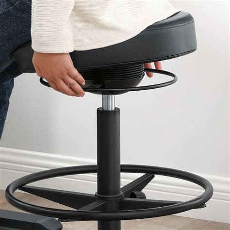 Songmics Office Stool Chair Rolling Standing Stool Ergonomic Wobble