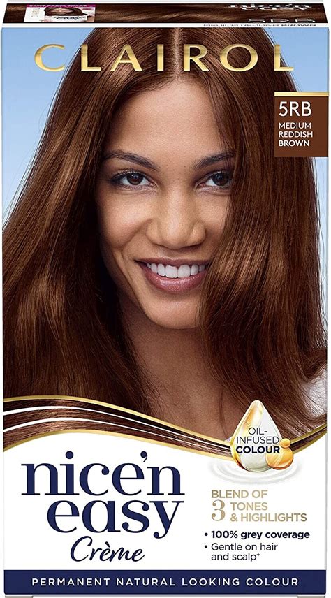 Buy Clairol Nicen Easy Crème Permanent Hair Dye 177ml 5rb Medium Reddish Brown From £600