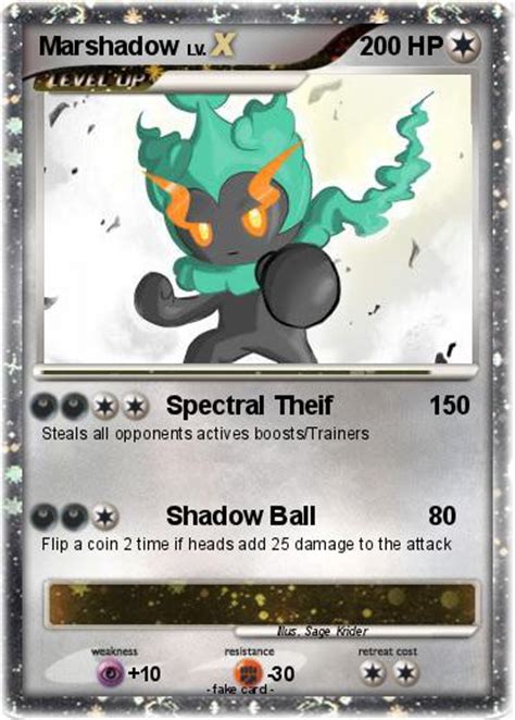 Marshadow should also be used as a capable revenge killer, taking out important threats like. Pokémon Marshadow 10 10 - Spectral Theif - My Pokemon Card