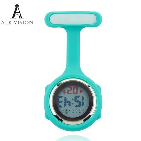 Alk Silicone Digital Nurse Watches Fob Pocket Watches Lapel Nursing