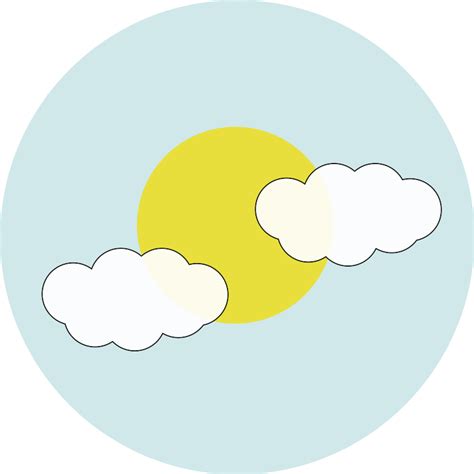 Cloudy Clouds And Sun Vector Svg Icon Svg Repo