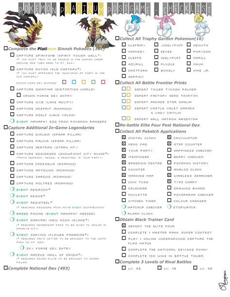 Pokemon List Printable