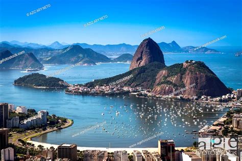 Elevated View Of Sugarloaf Mountain And Guanabara Bay Rio De Janeiro