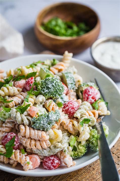 Ranch Pasta Salad Food With Feeling